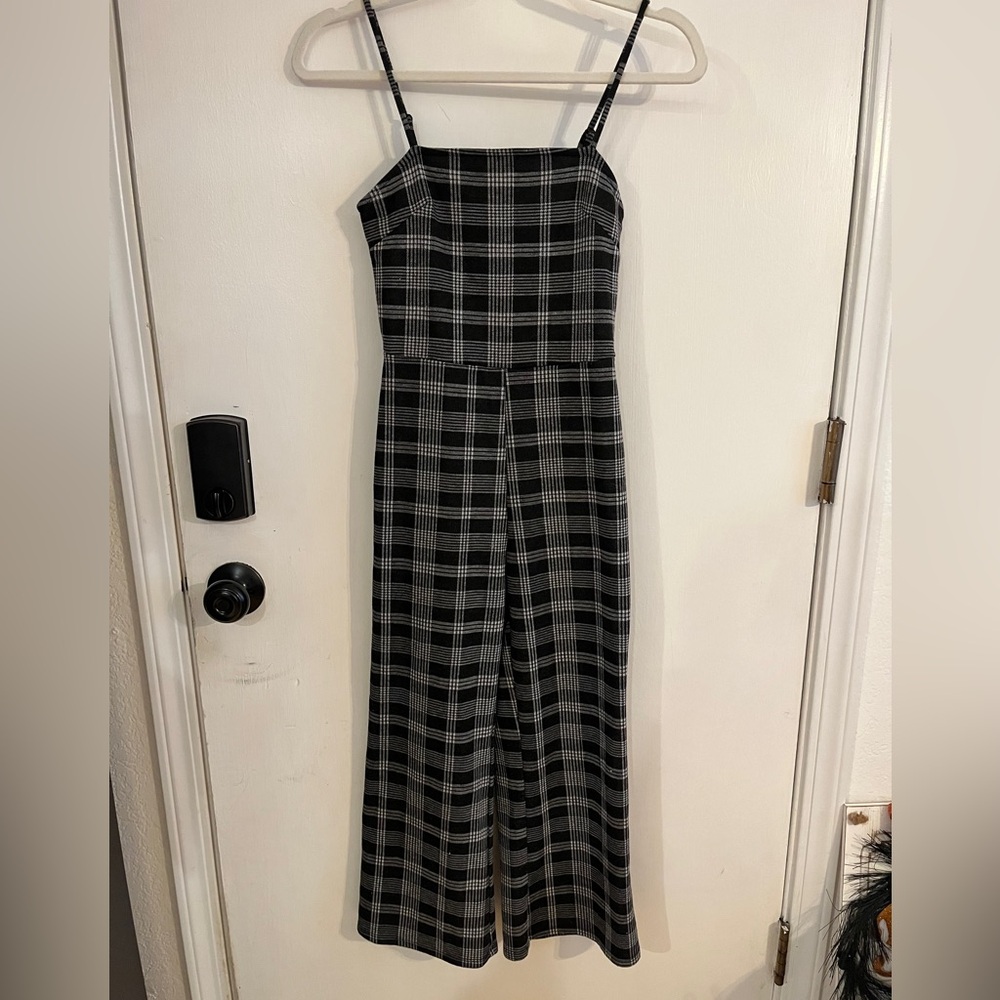 NWOT Plaid Jumpsuit
